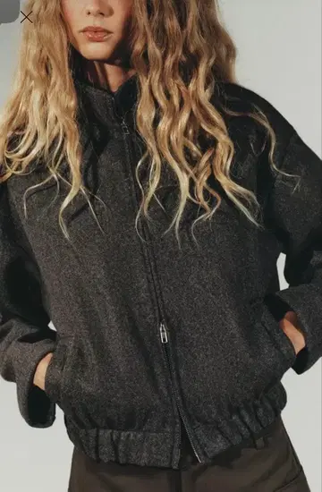 소프트 봄버 자켓 ZARA S 브라운