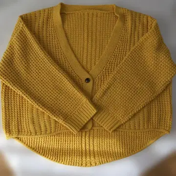 서울베리 유자색 가디건 L 사이즈