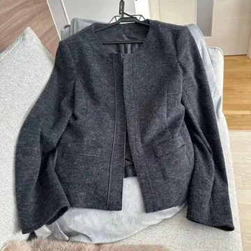 VILLE 다크 그레이 노카라 자켓