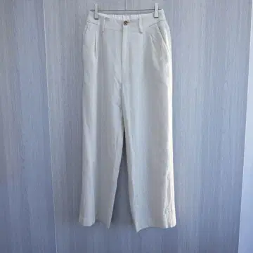 그린 라벨 릴랙싱 슬랙스 와이드 팬츠 모혼방 화이트 S