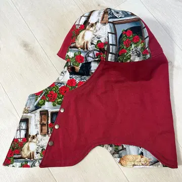 리버서블 용접 두건 No.203 프론트 파우치 캣 장미