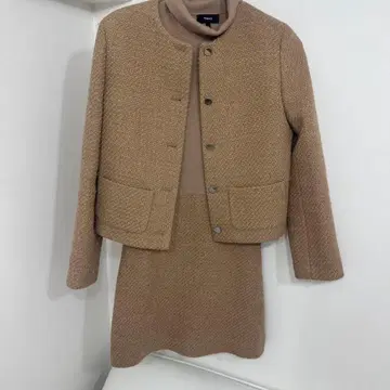 [ Theory ] 베이지 니트 원피스 자켓