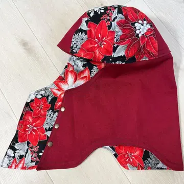 리버서블 용접 두건 No.204 포인세티아 꽃 겨울