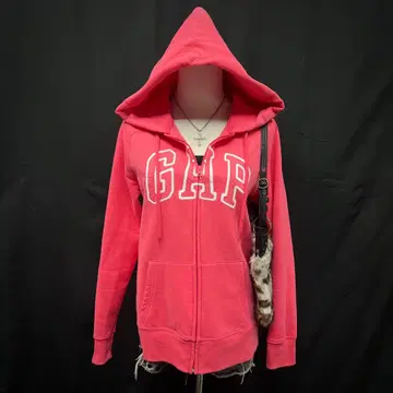 헤이세이 갸루 y2k 그런지 GAP 로고 집업 후디 후드티