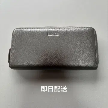 BAGGAGE 실버 가죽 장지갑