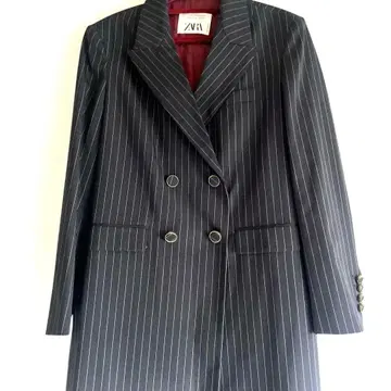 자라 2019년 컬렉션 스트라이프 롱 자켓