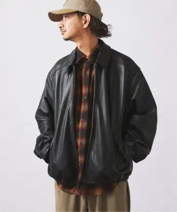 램 가죽 지퍼 자켓