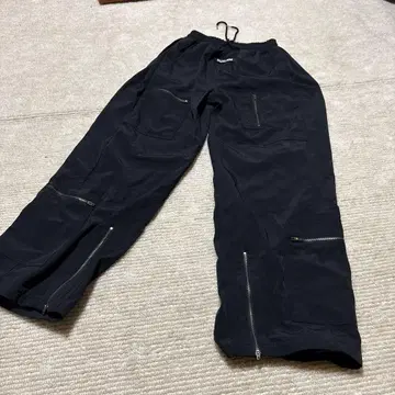 DUALISM 블랙 워크 팬츠