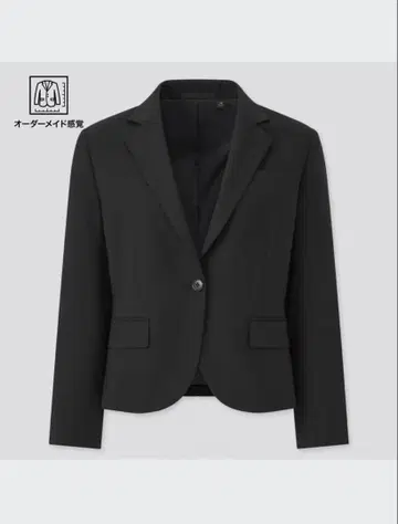 유니클로 수트 블랙 1버튼 자켓 스커트 상하의 세트