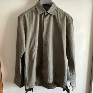 BAGUTTA 카키 긴팔 셔츠