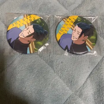 주술회전 팬파레 복권 E상 캔뱃지 게토 스구루 2개 세트 패밀리 레스토랑