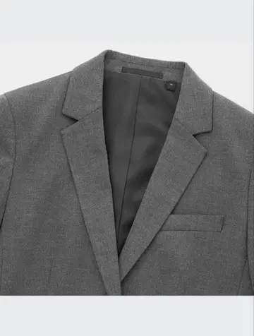 유니클로 수트 그레이 원버튼 자켓 스커트 상하의 세트