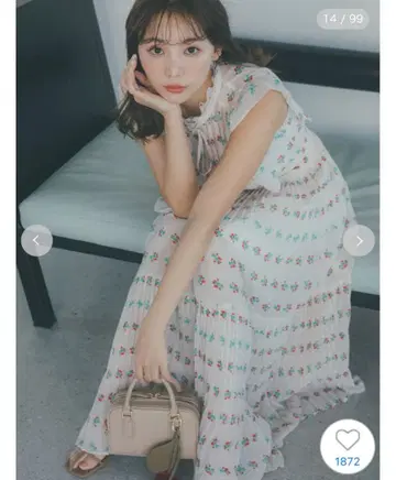 SNIDEL 플라워 프린트 원피스 M