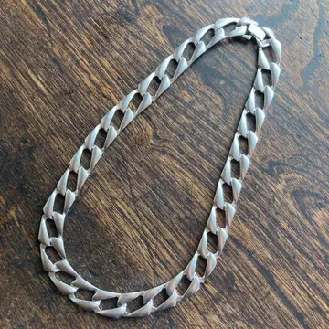 실버 스테인리스 스틸 체인 목걸이