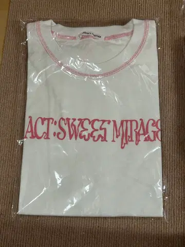 ACT: SWEET MIRAGE S/S 티셔츠 L 사이즈 화이트