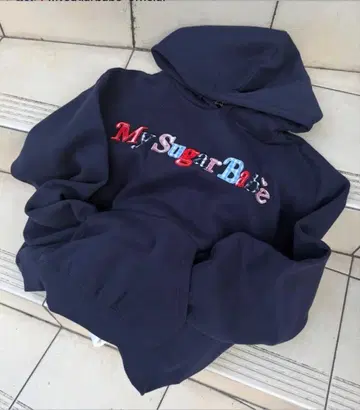 My Sugar Babe 네이비 후드티