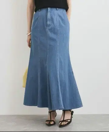 미사용 라이트 데님 머메이드 스커트 S 사이즈