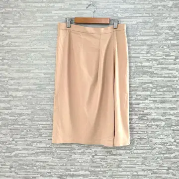 더블 wb 베이지 타이트 스커트 무릎 기장 40 오피스 캐주얼