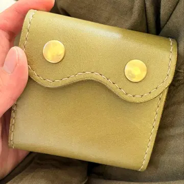 미들 지갑 올리브