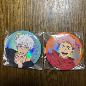 SEGA 럭키 쿠지 캔뱃지 2개 세트 고죠 사토루 이타도리 유우지 오로라