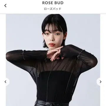 시스루 상의 블랙 시어 탑