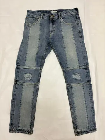 FACETASM 데미지 가공 스트레이트 데님 팬츠 3 라이트 블루