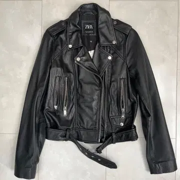 ZARA 가죽 100% 라이더 자켓