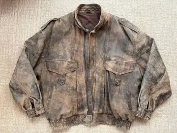 브라운 가죽 자켓