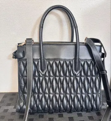 FURLA 블랙 퀼팅 숄더백