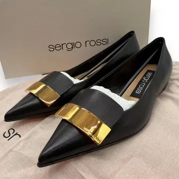 새상품 세르지오로시 sr1 로우힐 펌프스 스틸레토 블랙 36