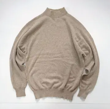 캐시미어 모크넥 니트 L 베이지 스웨터 레나운