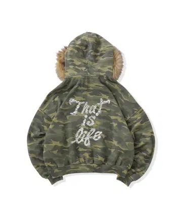 That is life (댓츠 라이프) 카모플라쥬 풀 집업 후드티