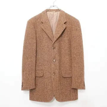 새상품급 해리스 트위드 쉽스 헤링본 자켓 브라운 39*LD365