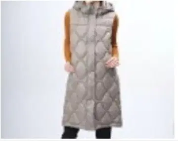 후드 부착 퀼팅 롱 베스트 방한 발수 슬림 실루엣