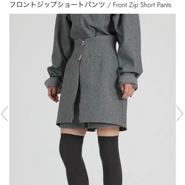 미사용 택 포함 PRANK PROJECT 프론트 지퍼 숏팬츠