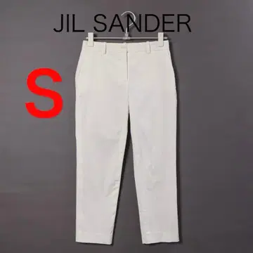 H4766 질 샌더 코튼 테이퍼드 크롭 팬츠 Y2K