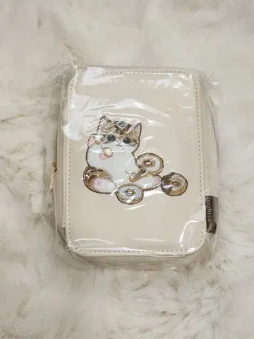 mofusand 거울 포함 아크릴 스탠드 파우치 베이지 미사용 새상품