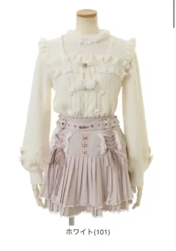 LIZLISA 모헤어 터치 폼폼 니트탑