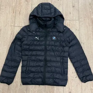 BMW Puma 다운 자켓 후드 부착 블랙 XS