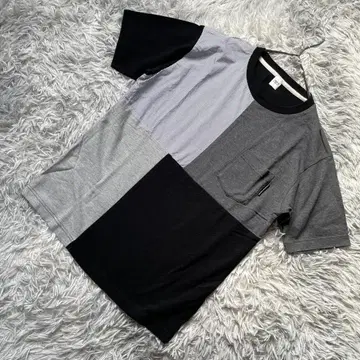 TAKEO KIKUCHI 이소재 절개 디자인T셔츠 모노톤 남성용2