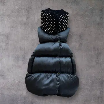 Thomas Wylde 볼륨 넥 스터드 실크 구스 다운 베스트