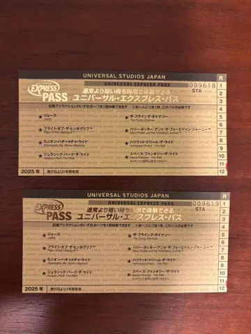 USJ 유니버셜 익스프레스 패스 2매 세트 유효기간 2026년 12월