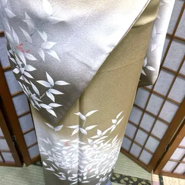 순수 실크 츠케사게 [ 잎 무늬 열매 ]