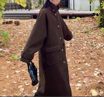 브라운 롱 코트