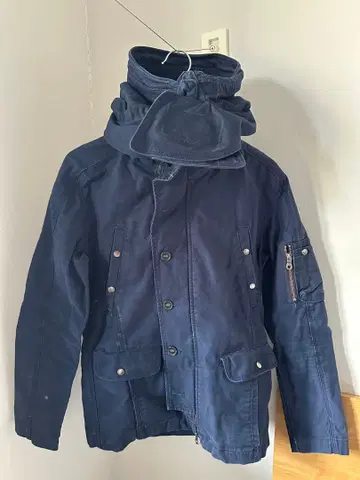 아바하우스 ABAHOUSE 네이비 후드 부착 자켓