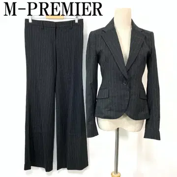 LA5252 엠프리미어 스트라이프 슬랙스 셋업 그레이 38