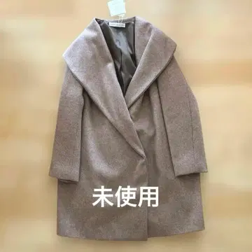 미사용 URBAN RESERCH 숄카라 울 코트 베이지