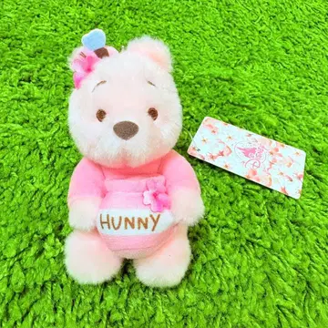 디즈니 스토어 푸우 봉제 인형 키체인 SAKURA