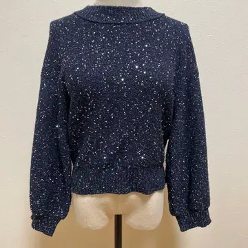 뷰티 앤 유스 라메 믹스 니트 스웨터