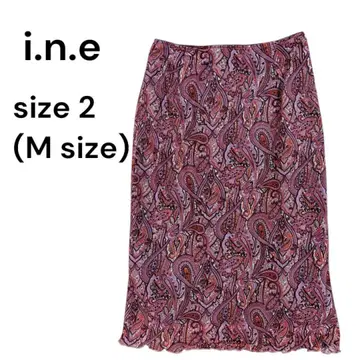i.n.e 인에 스커트 무릎 기장 올 패턴 여성용 2 M 2247